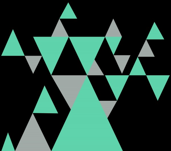 Modern Black Triangle Art Digital Download
